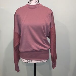 Tahari Women’s Medium Mauve Dusty Purple Pullover Sweatshirt with Minky Fleece